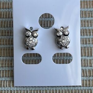 ⭐️-Silver Owl Stud Earrings